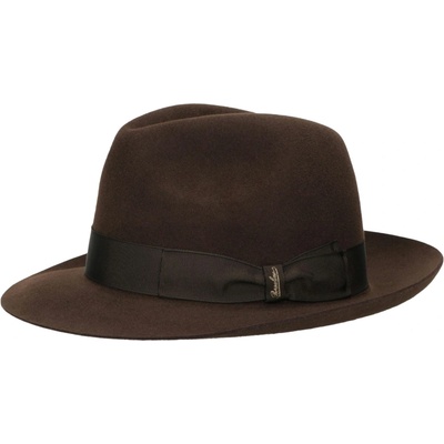 Borsalino luxusní klobouk Fedora se střední krempou hnědý