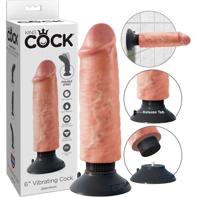 Pipedream King Cock 6" Vibrating Stiffy