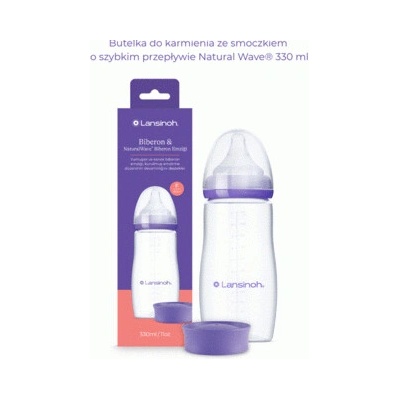Lansinoh kojenecká láhev 330ml s NaturalWave TM savičkou (L)