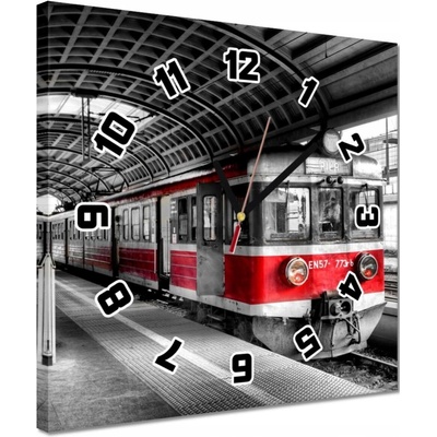 žiadna značka Hodiny 30x30 Vlak EN57-773rb