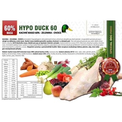 Bardog Kačacie mäso 60% Zelenina ovoce 4 kg