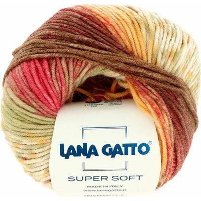 Lana Gatto Super Soft 31505 hnedo, červeno, zeleno žltá