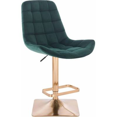 LuxuryForm Design Paris Velur na zlatej hranatej podstave / zelená