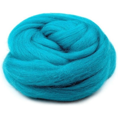 Ovčí rouno Merino česané 20 g – tyrkysová