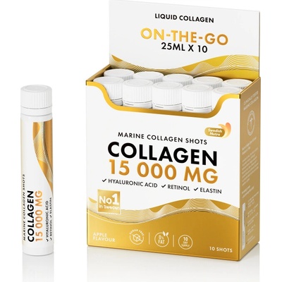 Swedish Gold Collagen 15,000mg bez cukru 25 ml x 10 shotov