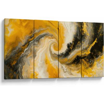 Obraz - Špirálna abstrakcia, štvordielne 160x80 cm