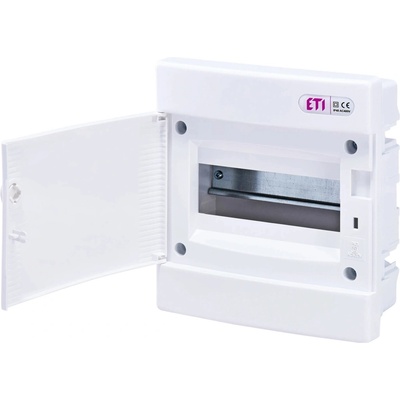 CB Elektro Rozvádzač zapustený bytový 8M IP40 dvierka biela 212x201x68mm ECM8PO (ETI)