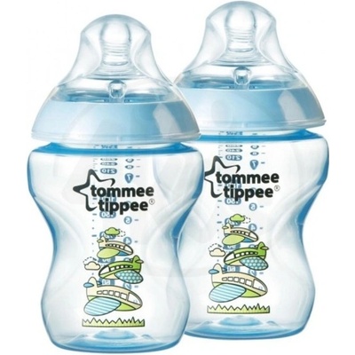 Tommee Tippee láhev s obrázky C2N,2ks,růžové 260ml