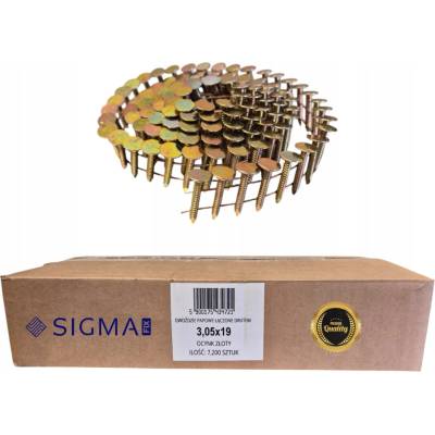 Strešné klince SIGMA-FIX 3,05x19 mm pozinkované zlaté