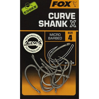 Fox Edges Curve Shank X Hooks Micro Barbed vel.4 10 ks