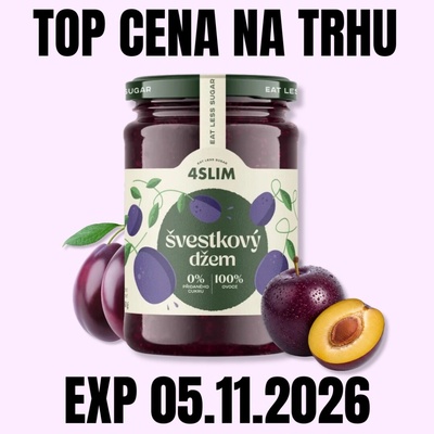 4Slim 100% džem švestkový 280 g – Hledejceny.cz
