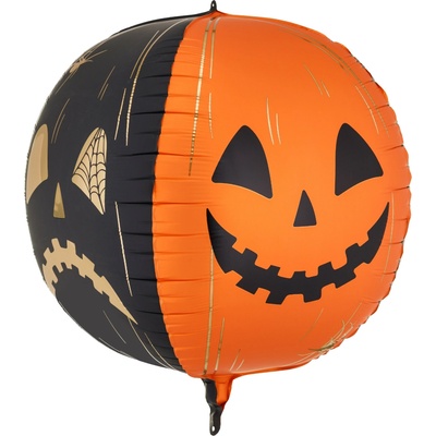 PartyDecoDěsivá dýně Halloween Scary pumpkins 50 cm nafukovací fóliový balónek