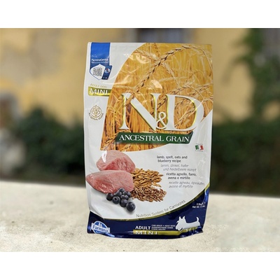 N&D Ancestral Grain Dog Adult Mini Lamb Spelt Oats & Blueberry 2,5 kg