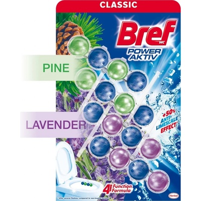 Bref Power Aktiv Pine Lavender tuhý WC blok 4 x 50 g – Hledejceny.cz