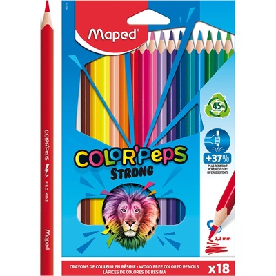 Maped Color´Peps Strong trojhranné farbičky 18ks v kartónovom obale