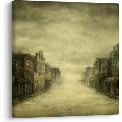 Obraz westernového městečka, jednodílný 30x30 cm