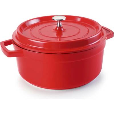 LACOR Cocottes 25924 – kulatý hrnec, 4,2 l, Ø 24 cm, červený