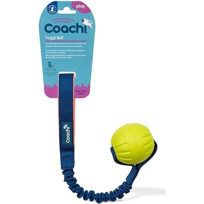 Company of animals Coachi Tuggi míč s přetahovadlem 45 cm modro zelený