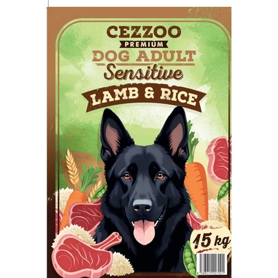 Cezzoo Premium Dog Adult Sensitive Lamb & Rice 3 kg