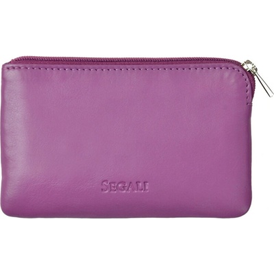 Segali Kožená mini peňaženka kľúčenka 7289 fuchsia