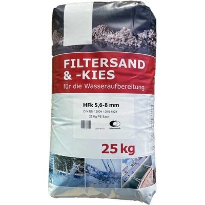 WOLFF & MÜLLER Quarzsande Filtrační štěrk 5,6-8mm 25 Kg