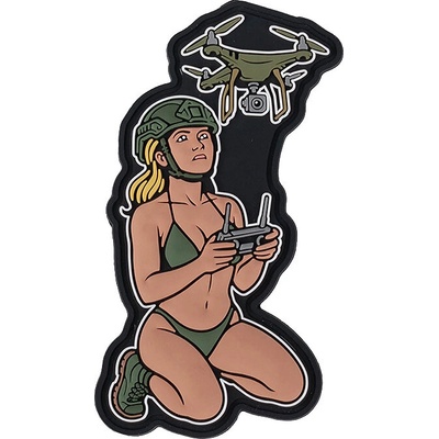 Gumová nášivka 101 Inc Drone army chick - farebná