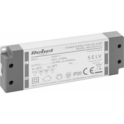 Napájací zdroj 12V/4,2A 50W IP20 Rebel