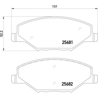 BREMBO Sada brzdových platničiek kotúčovej brzdy P85121