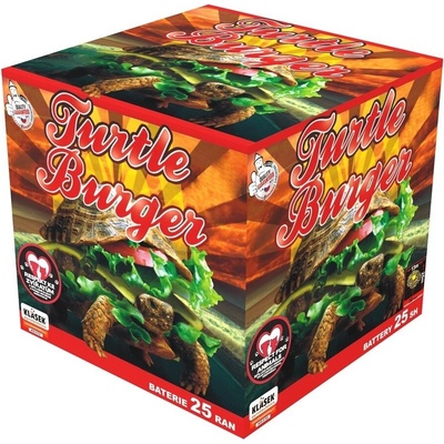 Kompaktní ohňostroj TURTLE BURGER 25 ran 20 mm