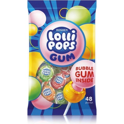 Roshen Lízanky Lollipops Gum Fruit Mix 920 g