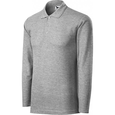 Malfini Pique polo 221 LS tmavě šedý melír