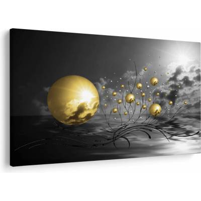 Obraz okrových gulí, jednodielne 150x100 cm