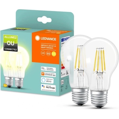 LEDVANCE SADA 2x LED Stmívatelná žárovka SMART+ A60 E27/6W/230V 2700K