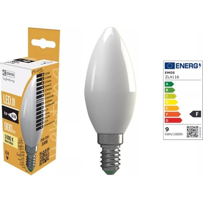 Emos LED žiarovka Basic Candle 8W E14 teplá biela