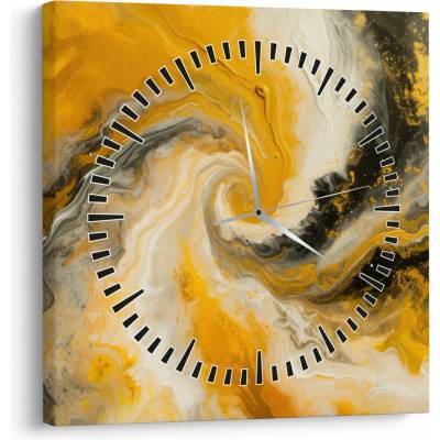 Obraz - Špirálna abstrakcia (s hodinami), jednodielne 30x30 cm s hodinami