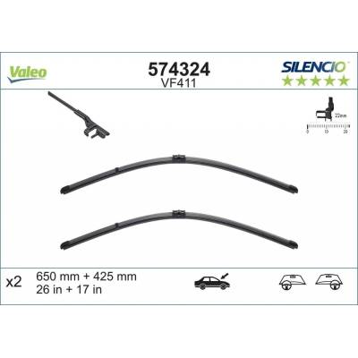 Valeo Silencio Flat Blade set 650+420 mm VA 574324