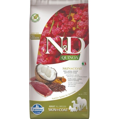 N&D Quinoa Grain Free Adult Medium & Maxi Skin & Coat Duck & Coconout 7 kg
