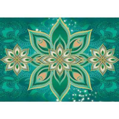 Preinterier FT4685 Fototapeta na stenu Tyrkysovo zlatý ornament vlies 104cm x 70cm
