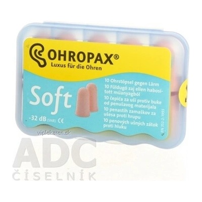 R&J R&J OHROPAX SOFT Ušní vložky v plastovém obalu 10 ks