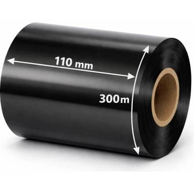 31 00192 - Termotransférová Fólia, PPAT805, Živica, Out, Čierna, 110 mm x 300 m, Dutinka 25 mm 1"