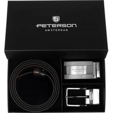 Peterson Opasok pánsky kožený obojstranný 2 pracky klasická tŕň