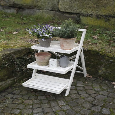 Esschert Design Stojan na kvety FARMA 45 x 73 x 91,5 cm biely