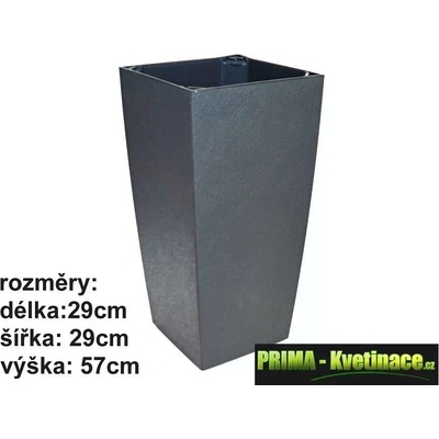 PLASTKON samozavlažovací květináč 57 cm – antracit