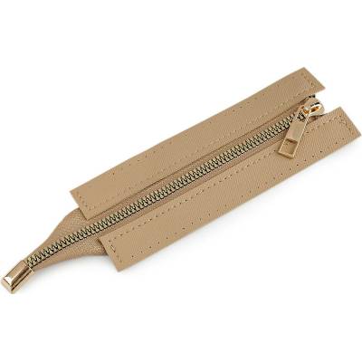 Prima-obchod Zip na kabelky, tašky, pouzdra 5,5x15 cm, barva 1 béžová