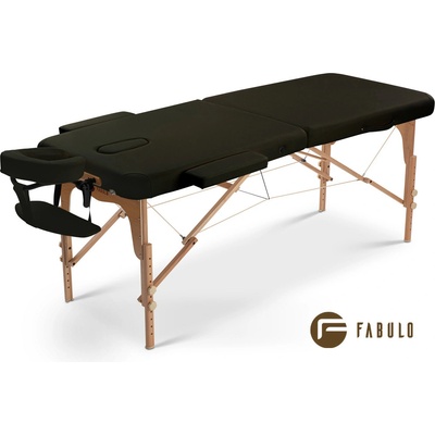 Fabulo Skladací masážny stôl uno Set čierna 186 x 71 cm