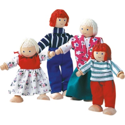 WOODY Panenky do domečku 4 ks