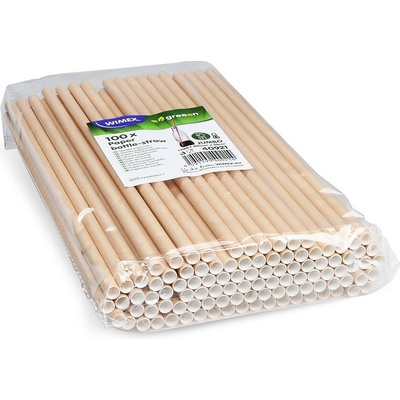 Wimex papírové brčko JUMBO 8 x 28 cm kraft 100 ks