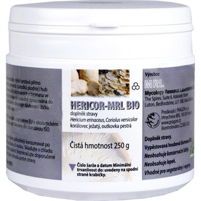 MRL Hericor BIO coriolus + Hericium prášok 250 g