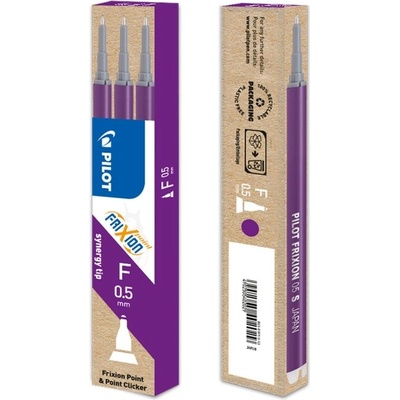 Pilot BLS-FRP5 FriXion Point náplň do gumovacích rollerů ultra tenký hrot F 0,5 mm fialová