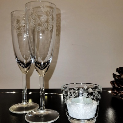 CRYSTALEX CZ Sklenice SANDRA LOVE na sekt šampaňské 2 x 200 ml